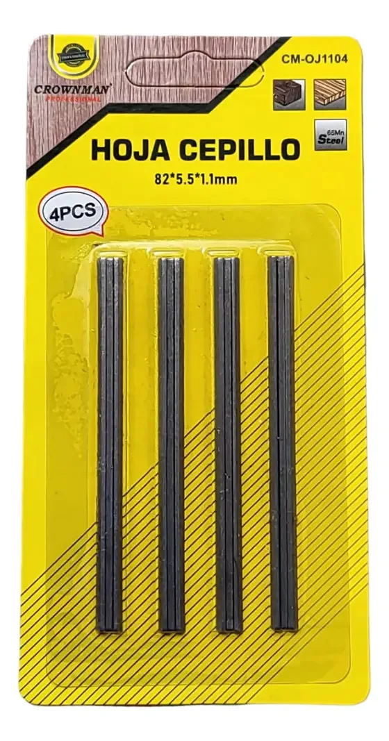 Pacote de 4 lâminas de reposição de escova elétrica 82 x 5,5 x 1,1 mm
