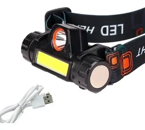 Lanterna de mineração Led Headband 5w Led Cob Recarregável