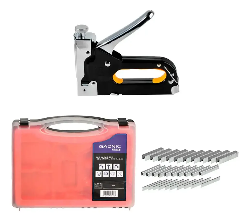 Grampeador industrial Gandnic + 1500 grampos + estojo