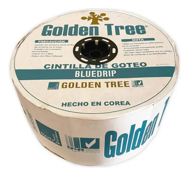 Banda de irrigação por gotejamento 5/8 Outlet A, calibre de 20 cm, 6 mil, cor preta