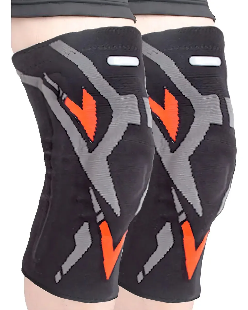 Par de joelheiras esportivas Maxfit Compression Protection, cor Hx946, cor vermelha, tamanho M
