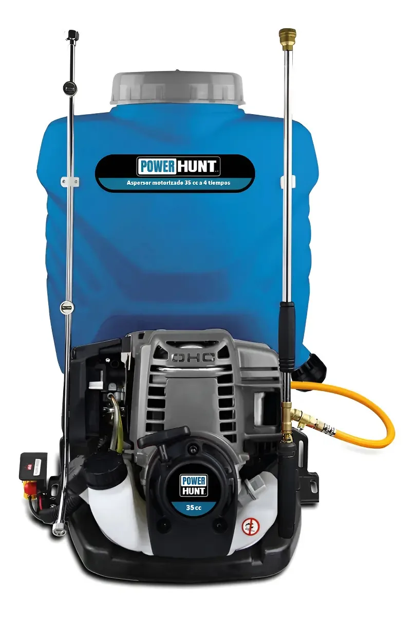 Fumigador de mochila a gasolina de 4 tempos de 35 cc de cor azul