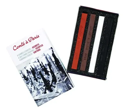 Caixa de fósforos Conte Crayon - Conjunto de 4 cores