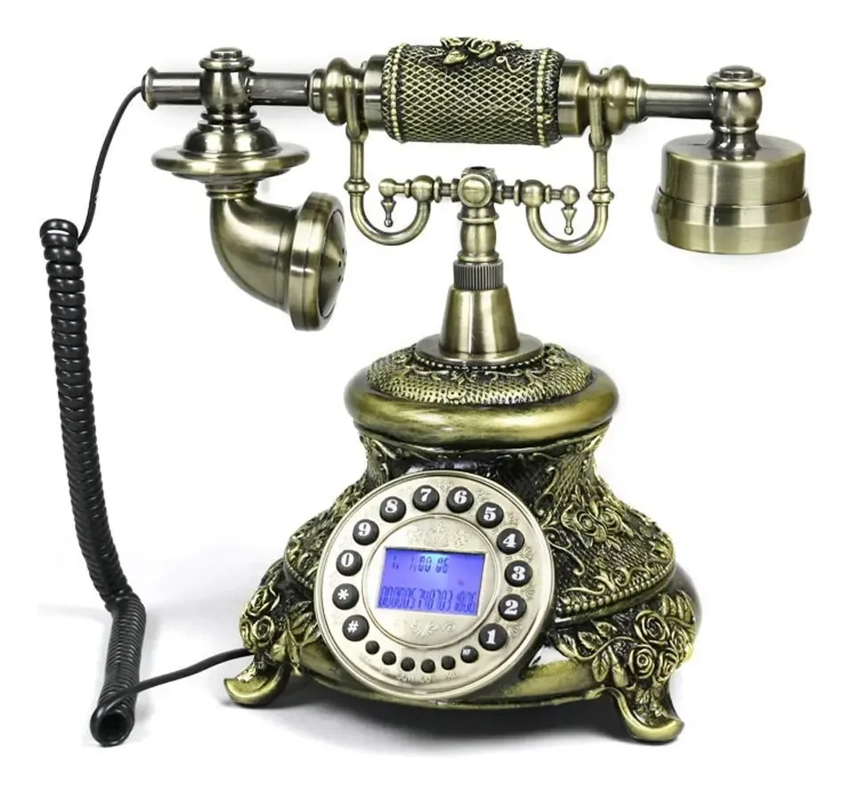 Telefone antigo europeu Cmjsgg, telefone residencial retrô, telefone fixo