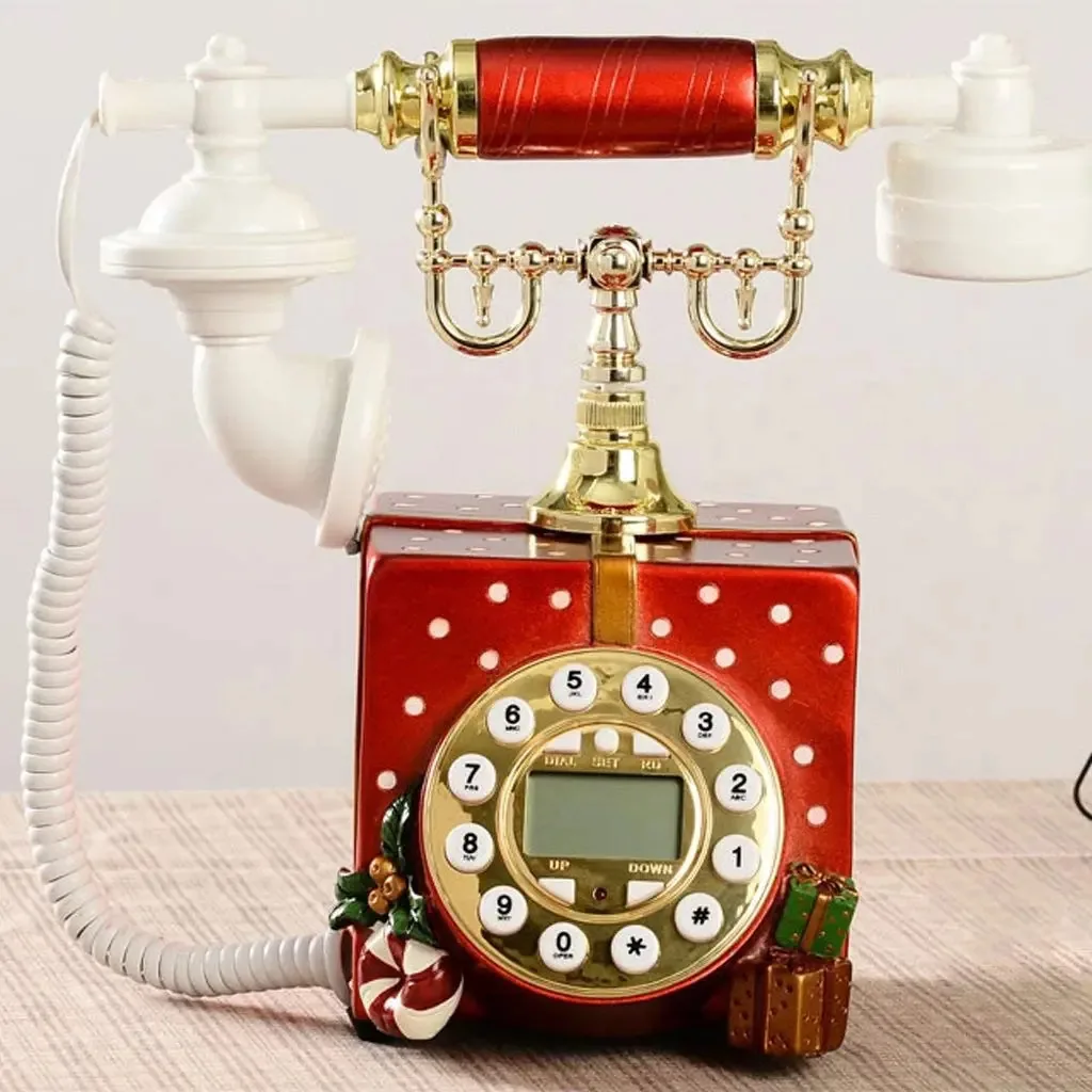 Retro Phones Creative European Phones Pastoral Case, telefone antigo de resina