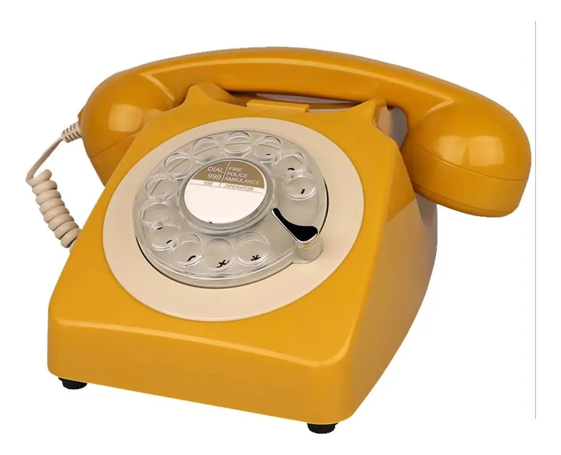 Telefone retrô Cmjsgg, telefone retrô, telefone giratório clássico vintage, telefone giratório antigo com cabo, telefone fixo para casa, escritório, hotel