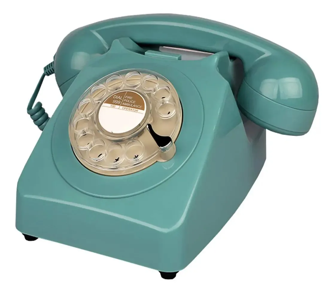 Telefone retrô Cmjsgg, telefone retrô, telefone giratório clássico vintage, telefone giratório antigo com cabo, telefone fixo para casa, escritório, hotel
