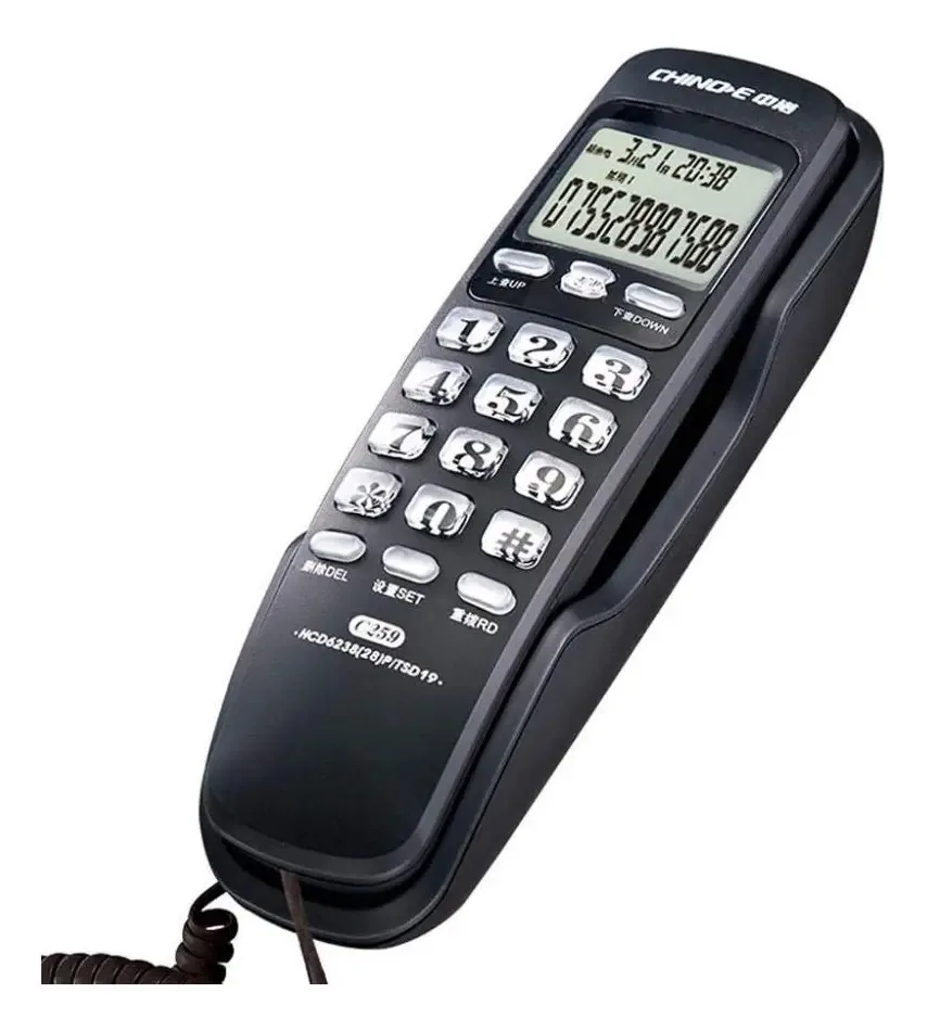 Telefones residenciais fixos Cmjsgg, mini telefone montado na parede, pequeno indicador de chamada, telefone para casa, cozinha, hotel e escritório