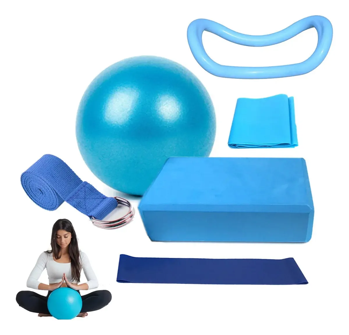 Bloco de pilates e ioga azul SANTI ST-YJTZ