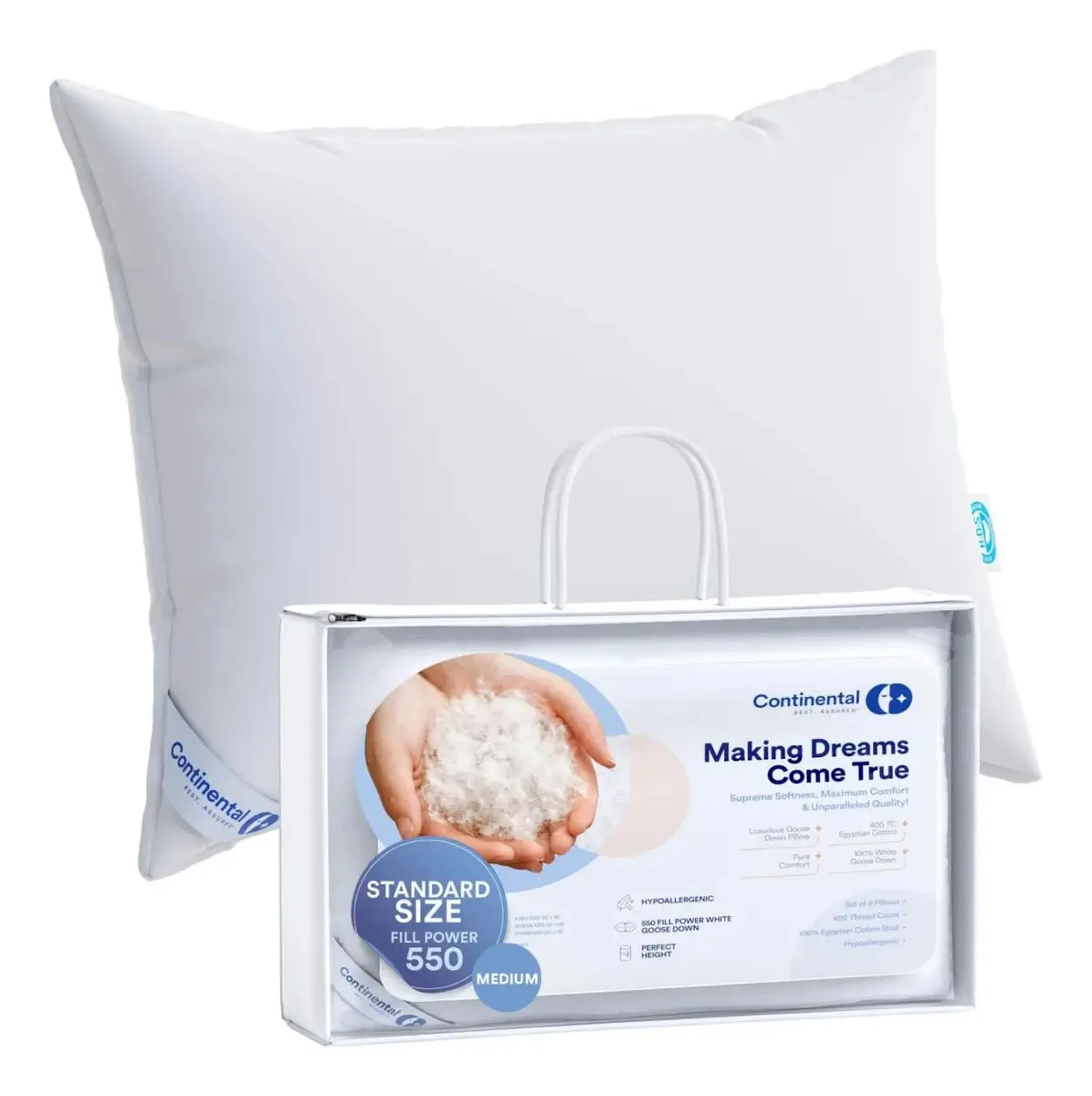 Pacote Padrão Médio De Roupa De Cama Continental De 1 Traves
