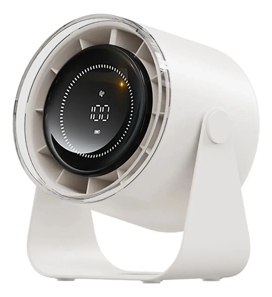 Ventilador de mesa portátil recarregável silencioso branco