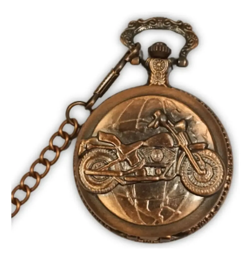 Relógio de bolso masculino World Motorcycle