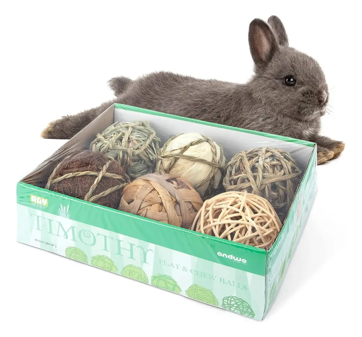 Bolas de jogo Andwe para pequenos animais, brinquedos para