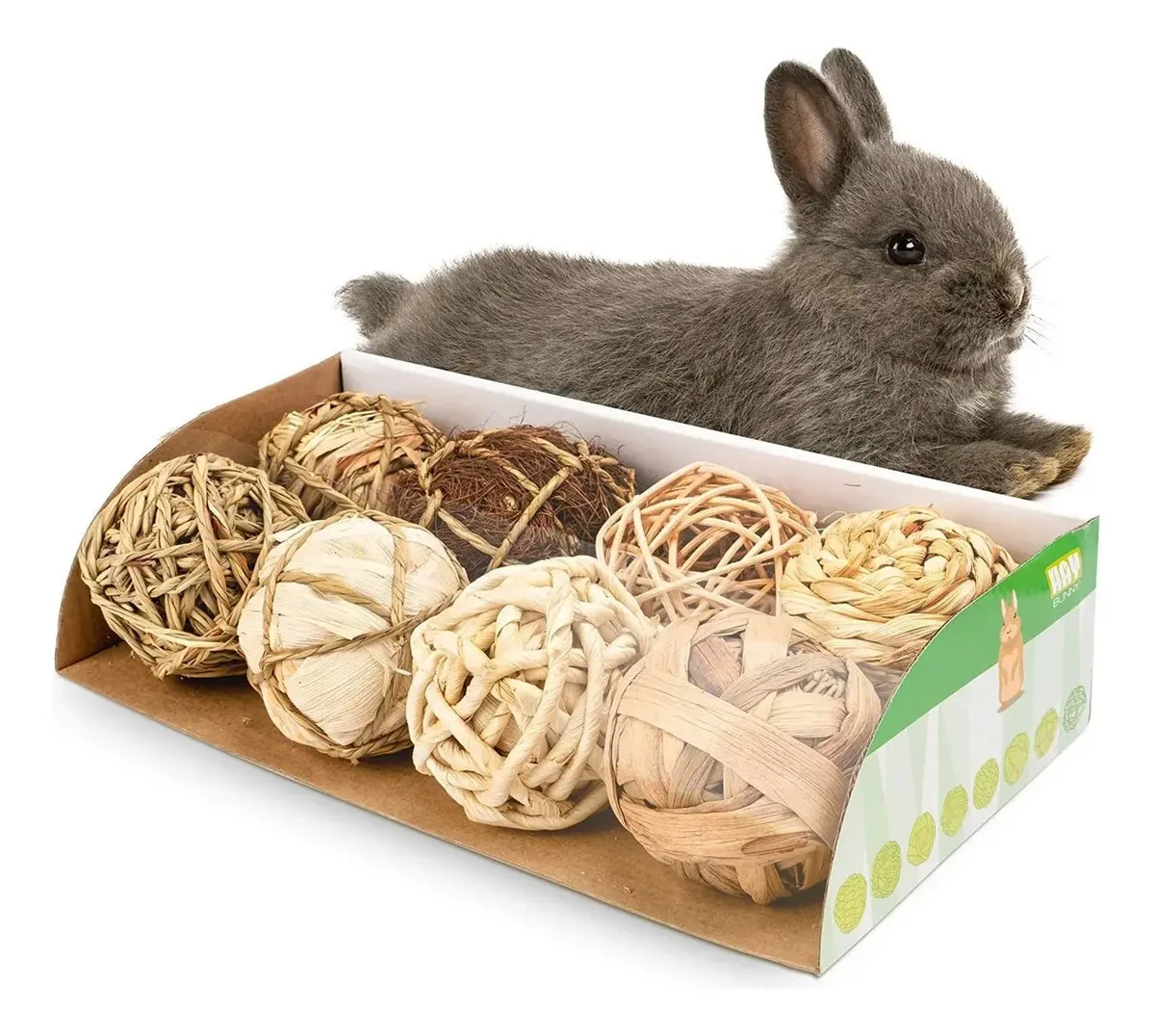 Andwe - Bolas de brinquedo para coelhos, porquinhos-da-índia
