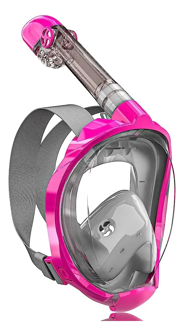 Máscara de snorkel facial Qingsong para adultos e crianças, equipamento