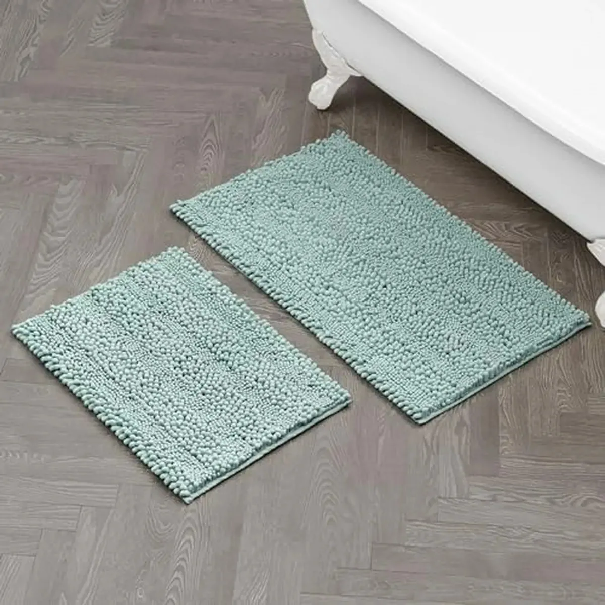 De 2 tapetes de banho Laura Ashley Chenille Green Salvi