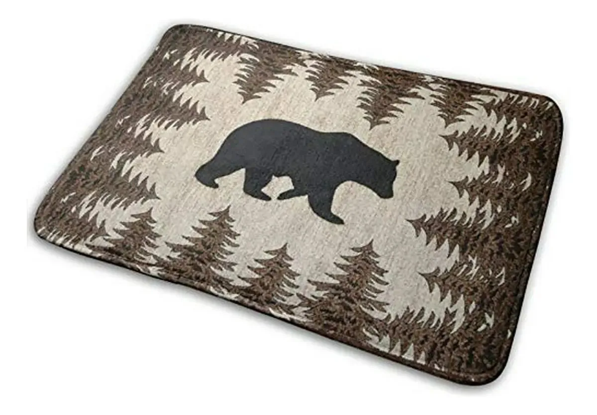 Tapete de banho Bear And Pines com banheiros e cozinha