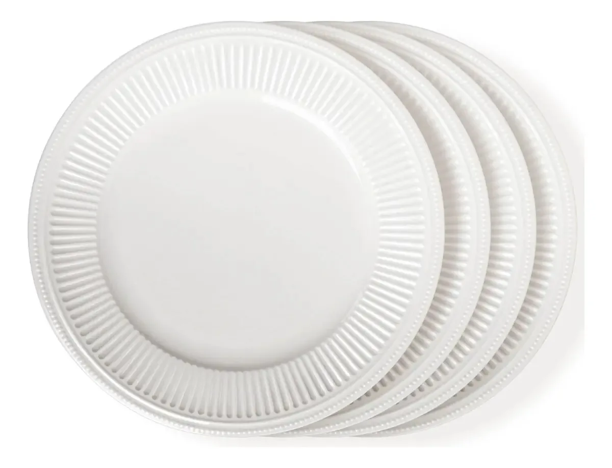 Conjunto Artena de 4 pratos planos de cerâmica, pratos de cozinha