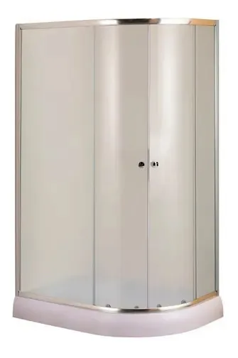 Porta e receptáculo de chuveiro 80x120 curvados à esquerda incluídos