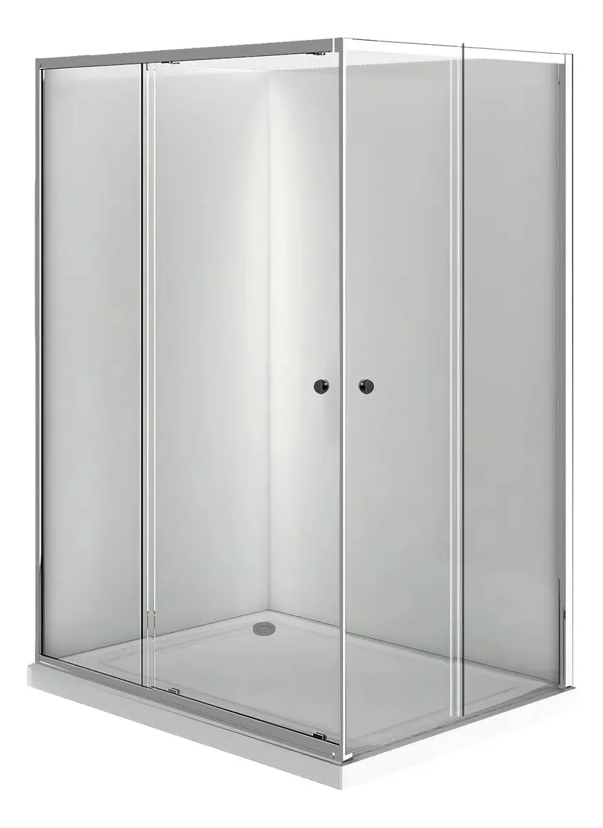 Porta de chuveiro retangular 80x120x180 Vidrio Templado Izquierdo