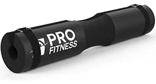 Almofada de Halteres Profitness Para Agachamentos, Suporte de Ombro Para Agachamentos, Avanços e Elevações de Quadril, Para Barras Olímpicas ou Padrão, Preto Azabache