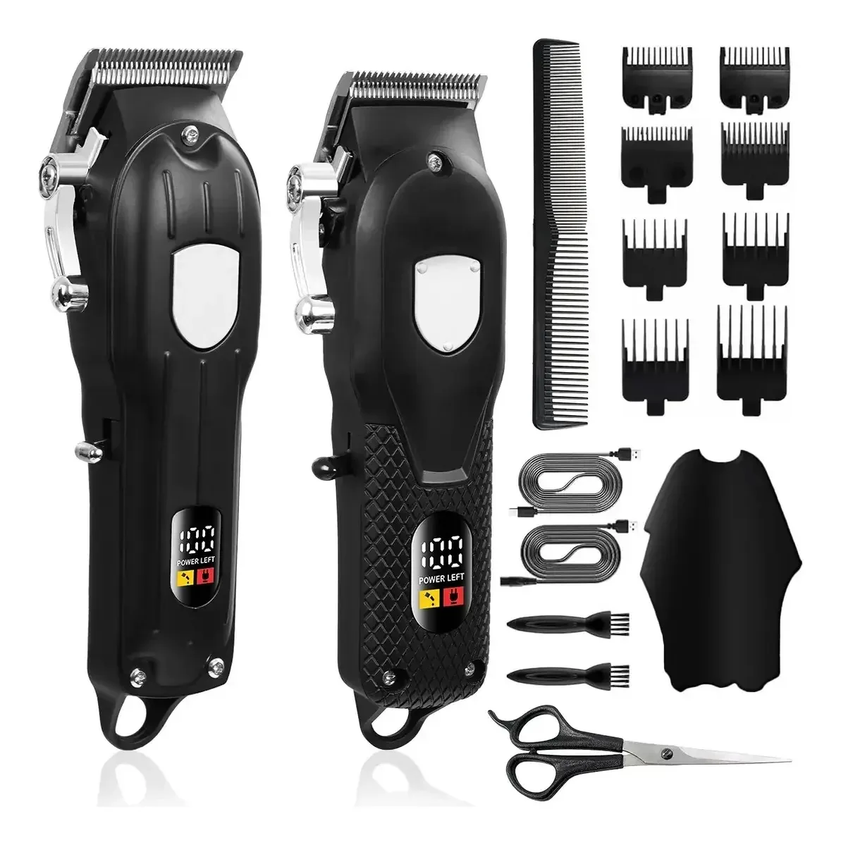 Kit de máquinas para cabelo de cortadoras profissionais, 2 unidades