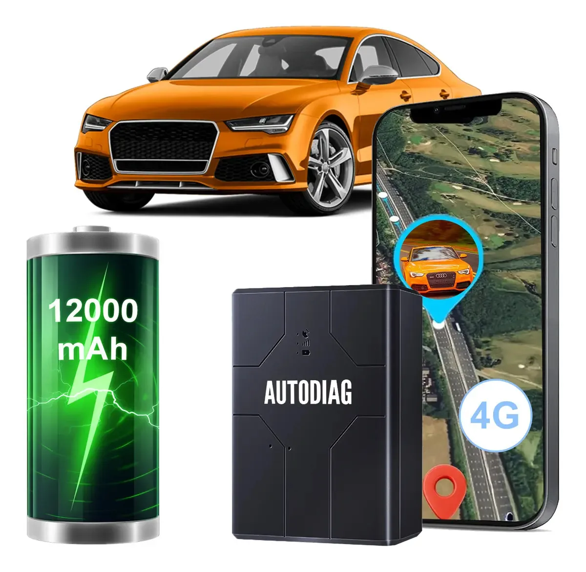Rastreador GPS para carro 12000mah