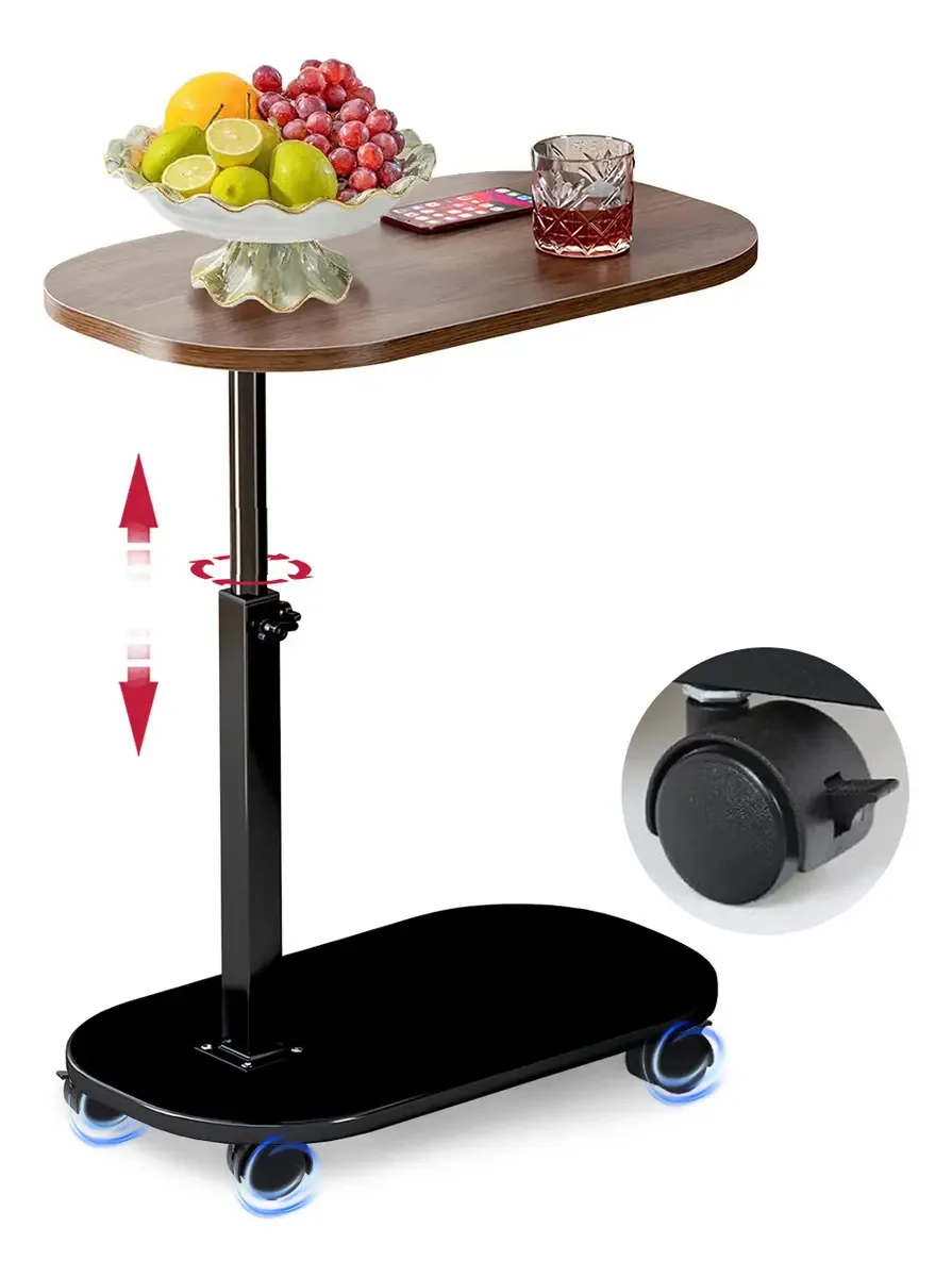 Mesa de Centro Giratória Mesa Auxiliar Ajustável