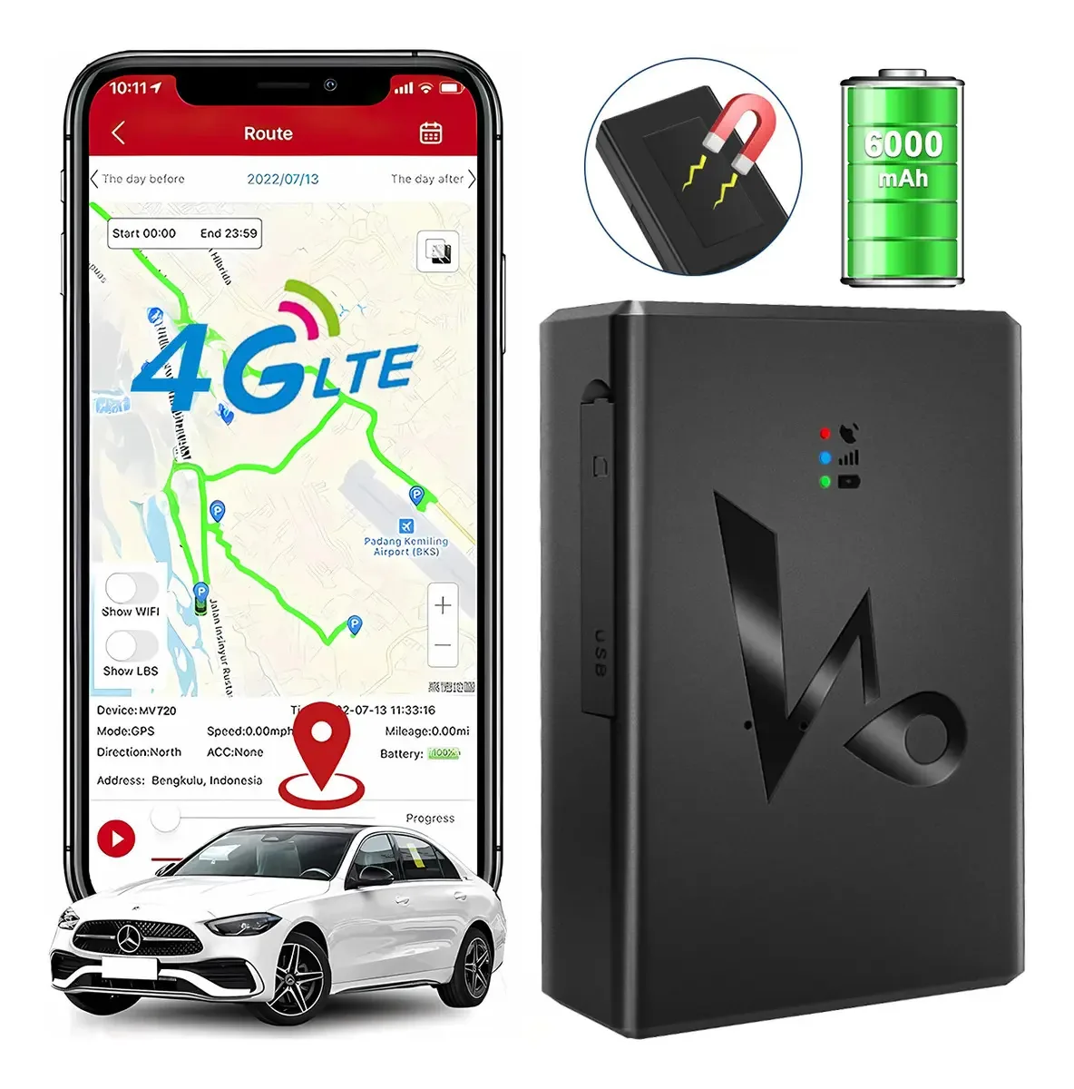 Mini Gps Tracker Auto 6000mah 2g&4g com imagem