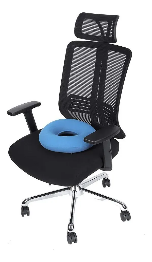 Almofada de rosquinha, almofada redonda superconfortável, almofada de donut inflável, almofada de donut para hemorróidas, travesseiro de donut para alívio da dor, para hemorróidas, (azul)