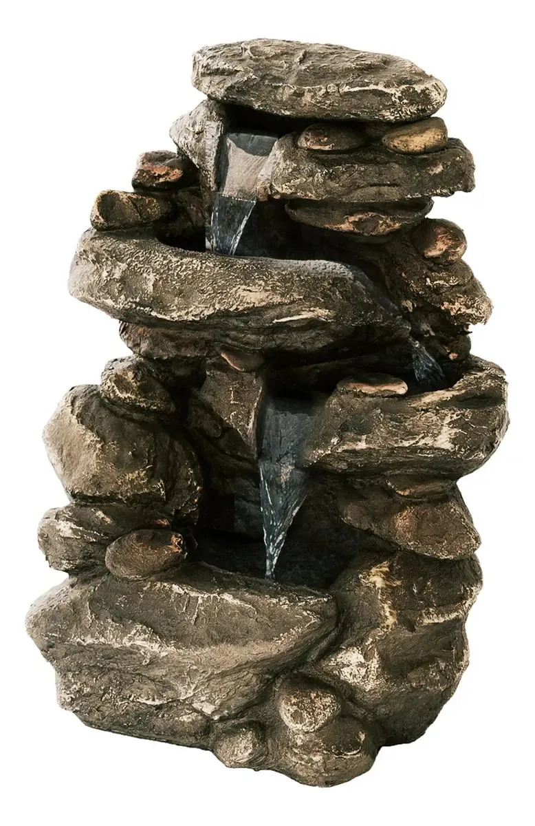 Fonte de água de mesa Xbrand AMFL002A cor de pedra