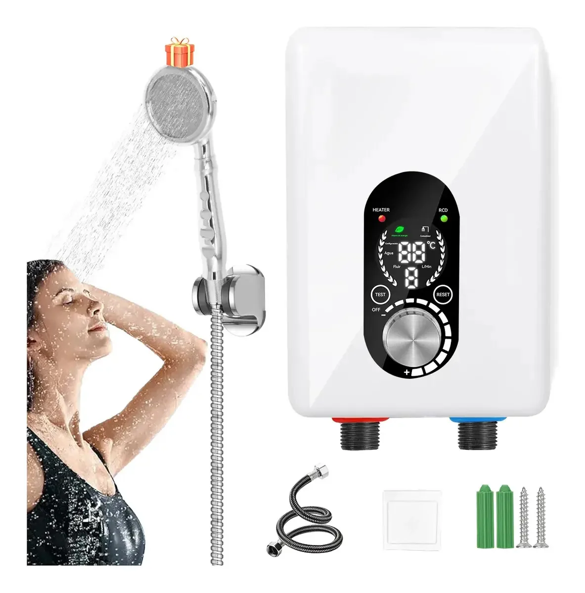 Aquecedor de água instantâneo para armazenamento de água com 3500w