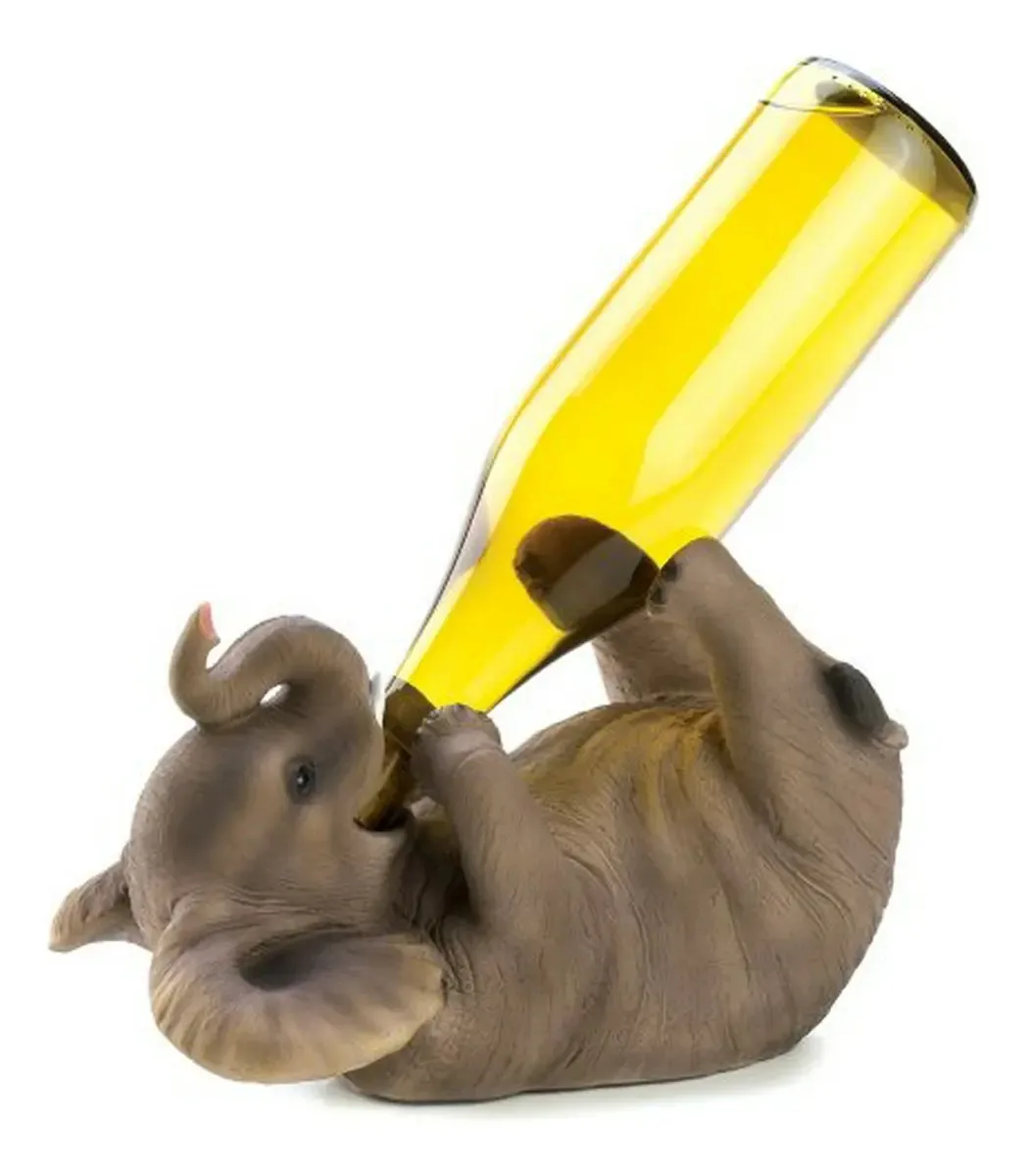 Suporte para garrafas de vinho Playful Elephant, multicolorido