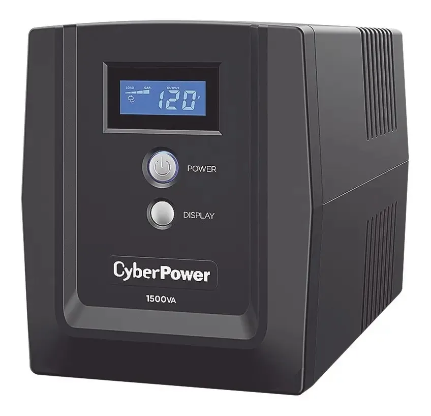 No Break Cyberpower OM1500ATLCD 1500va Entr 82-148v 8 cores preto