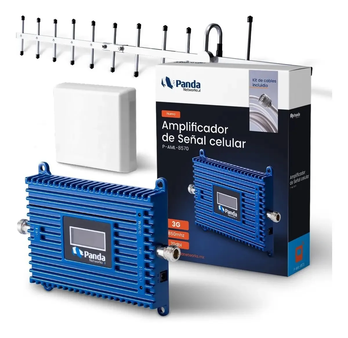 Kit de amplificador de sinal celular Panda Pkt18570 3g Telcel