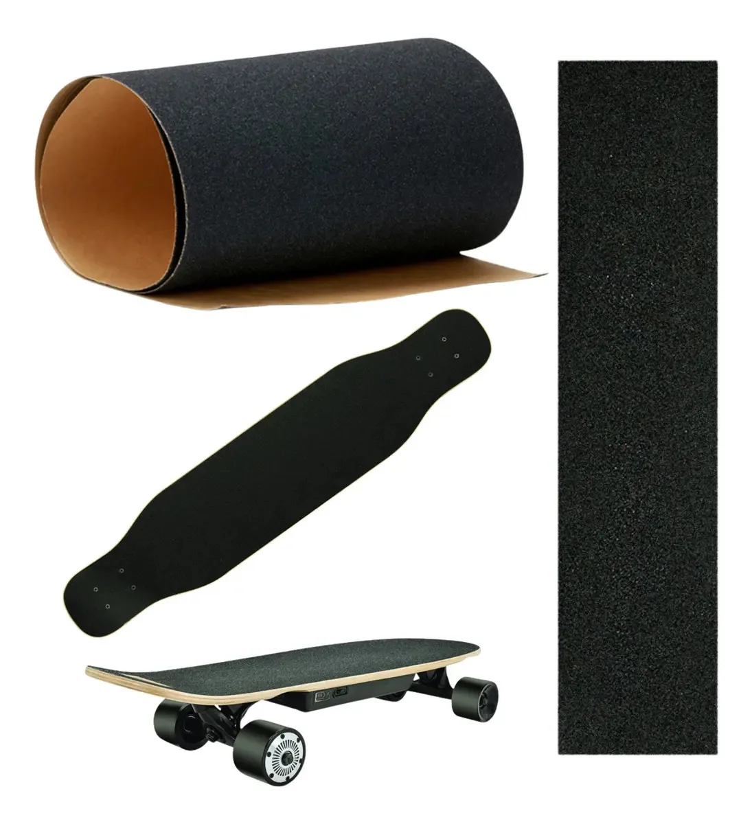 Lixa de skate adesiva de grão fino, laminados, skates, 32x9¨