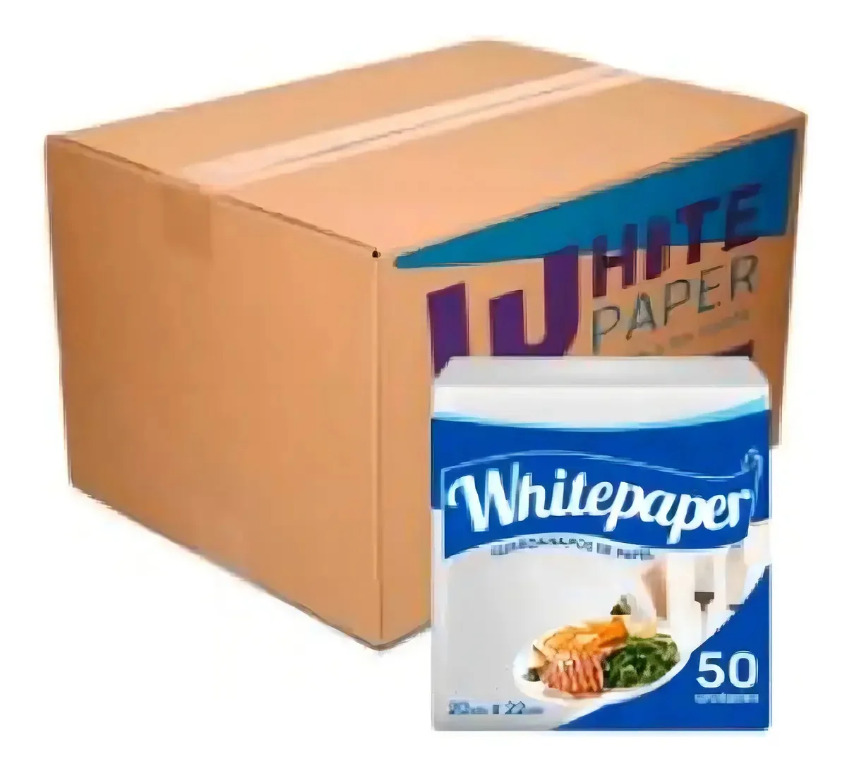 100 Guardanapos Folha Simples 20x22cm Whitepaper Branco