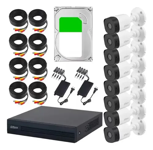 Câmera de segurança Dahua XVR1B08KIT8+KIT com resolução 2MP