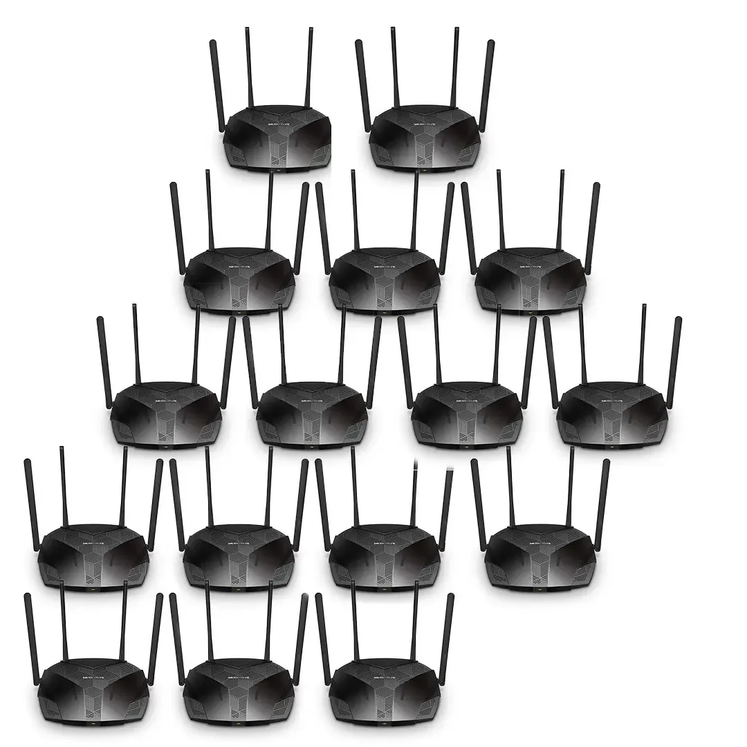 Kit de roteadores Cronos 16 TP-Link Wifi 6 MR80x, banda dupla, 3000 Mbps, potência estável, processador Gigabit, segurança avançada, conexão fluida multiusuário