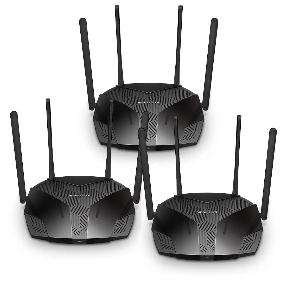 Kit Cronos 3: Roteadores TP-Link Wi-Fi 6 MR70x, banda dupla, 1,8 gbps, alta velocidade, cobertura extensiva, segurança, Wpa3 conecta vários dispositivos, escritório doméstico ideal