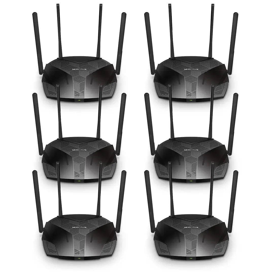Kit Cronos 6: Roteadores TP-Link Wi-Fi 6 MR70x, banda dupla, 1,8 gbps, alta velocidade, cobertura extensiva, segurança, Wpa3 conecta vários dispositivos, escritório doméstico ideal