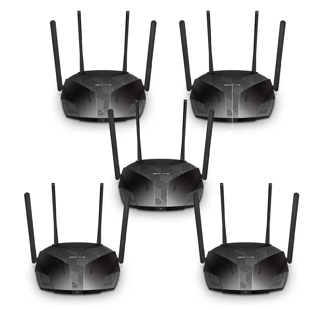 Kit Cronos 5: roteadores TP-Link Wi-Fi 6 MR70x, banda dupla, 1,8 gbps, alta velocidade, cobertura extensiva, segurança, Wpa3 conecta vários dispositivos, escritório doméstico ideal
