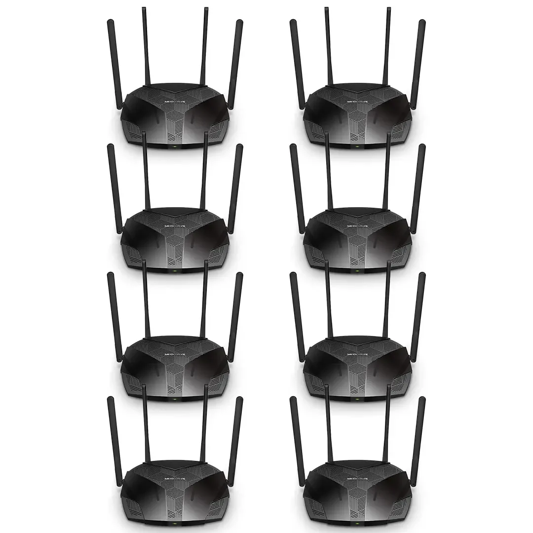 Kit Cronos 8: Roteadores TP-Link Wi-Fi 6 MR70x, banda dupla, 1,8 gbps, alta velocidade, cobertura extensiva, segurança, Wpa3 conecta vários dispositivos, escritório doméstico ideal