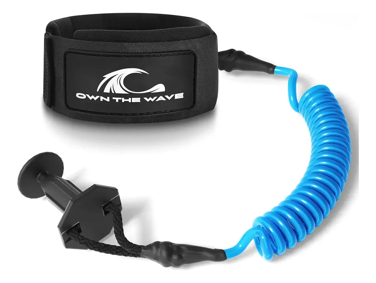 Own The Wave - Pulseira de bodyboard espiral premium - Corr