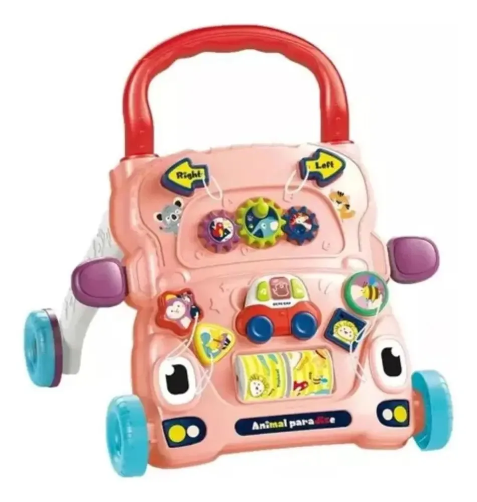 Baby Walker rosa com luz e som