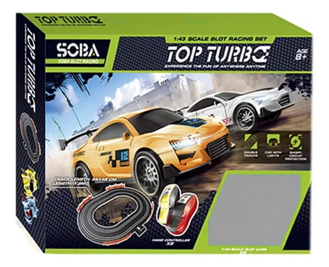 Os melhores carros de pista de corrida turbo da Soba Slot Racing com luz