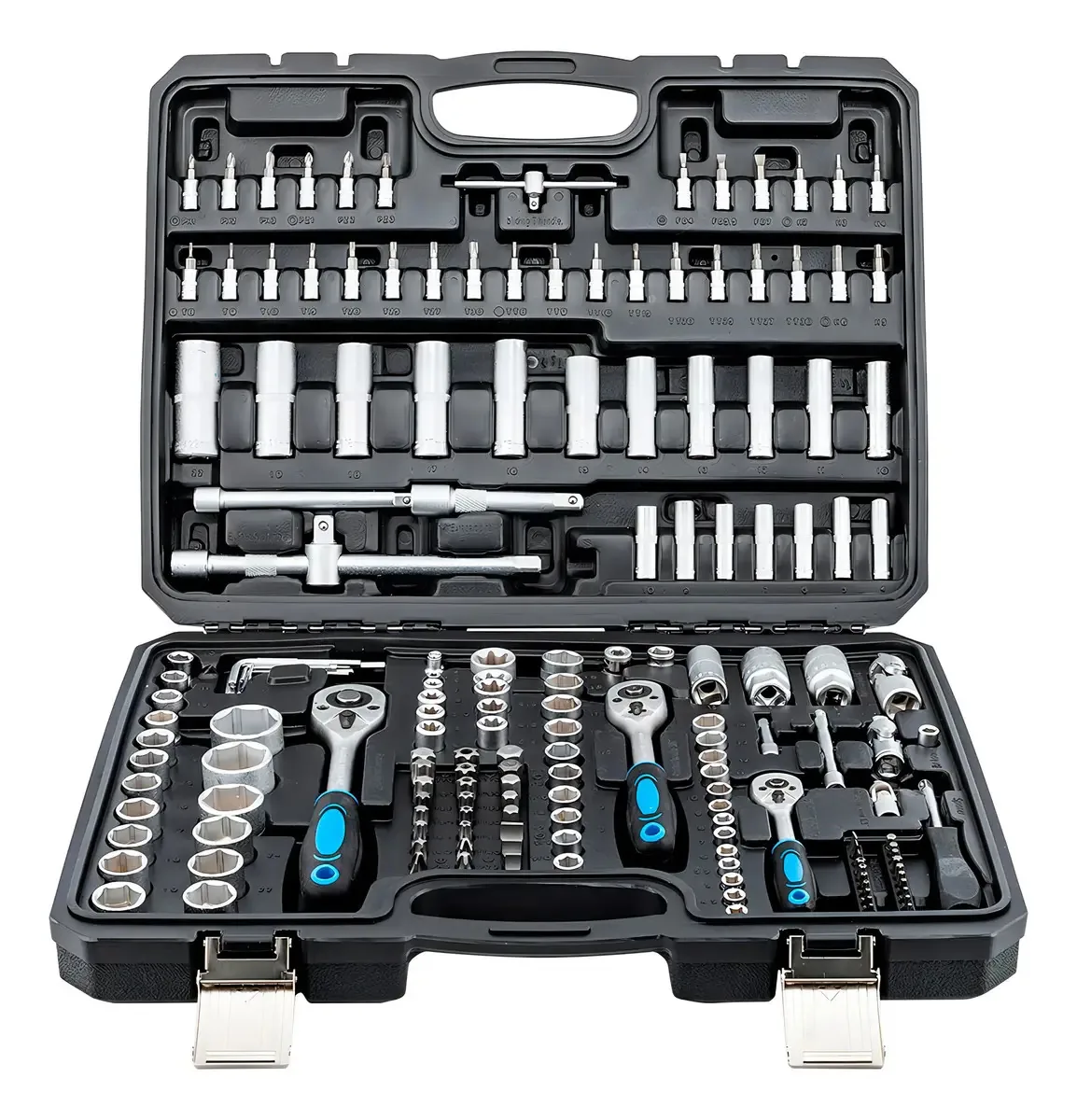 Caixa reforçada com kit de ferramentas completo profissional
