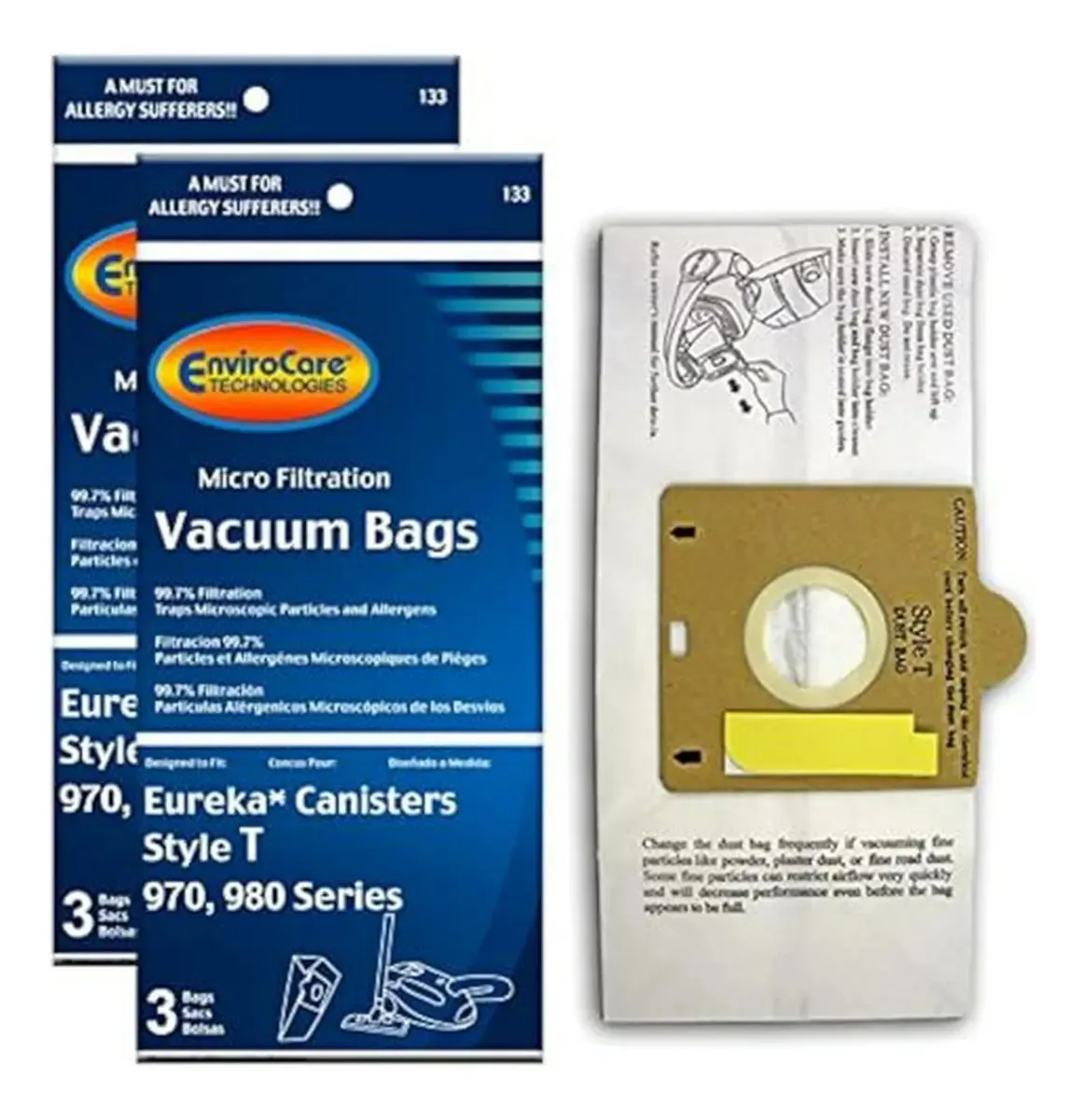 Sacos De Microfiltração Para Aspirador Eureka Style T - P