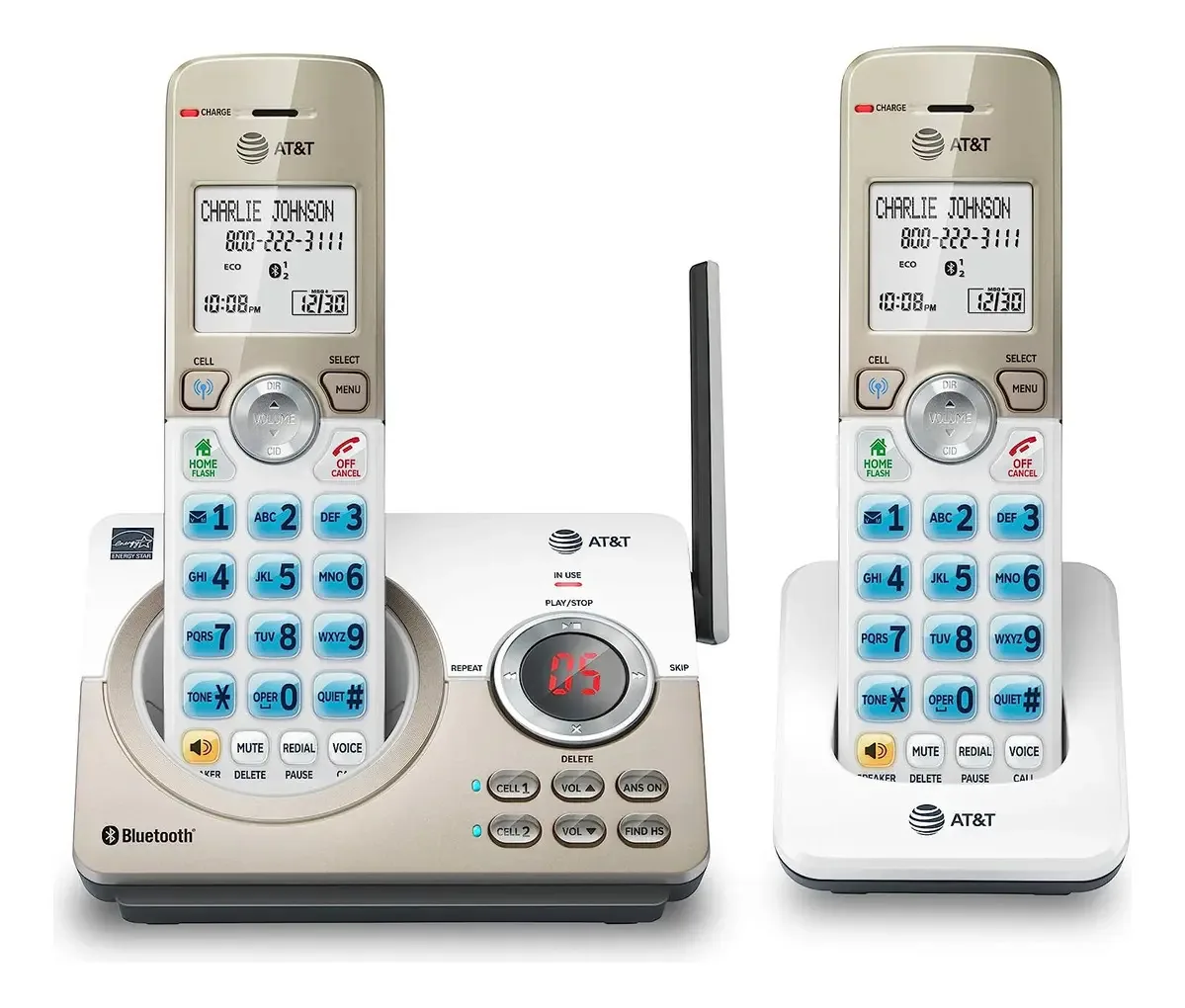 Telefone Sem Fio AT&T DL72219 com Bluetooth e Secretária Eletrônica