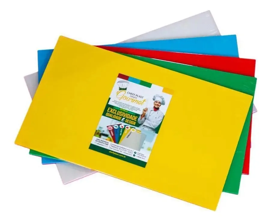 Kit 5 Tábuas De Corte Suporte Polietileno Pead 10x300x500mm